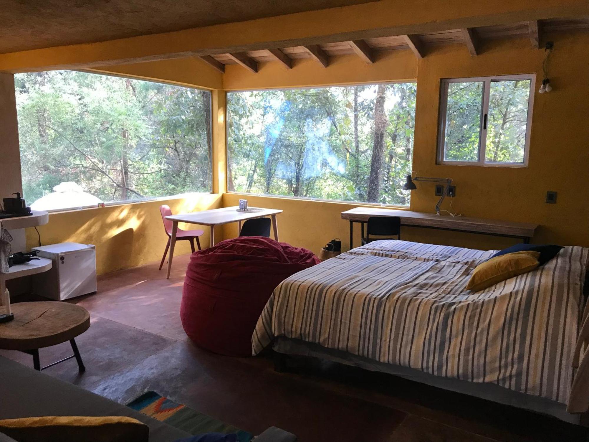 La Cabana Azul Al Fondo Del Bosque De Tepoztlán Exterior foto